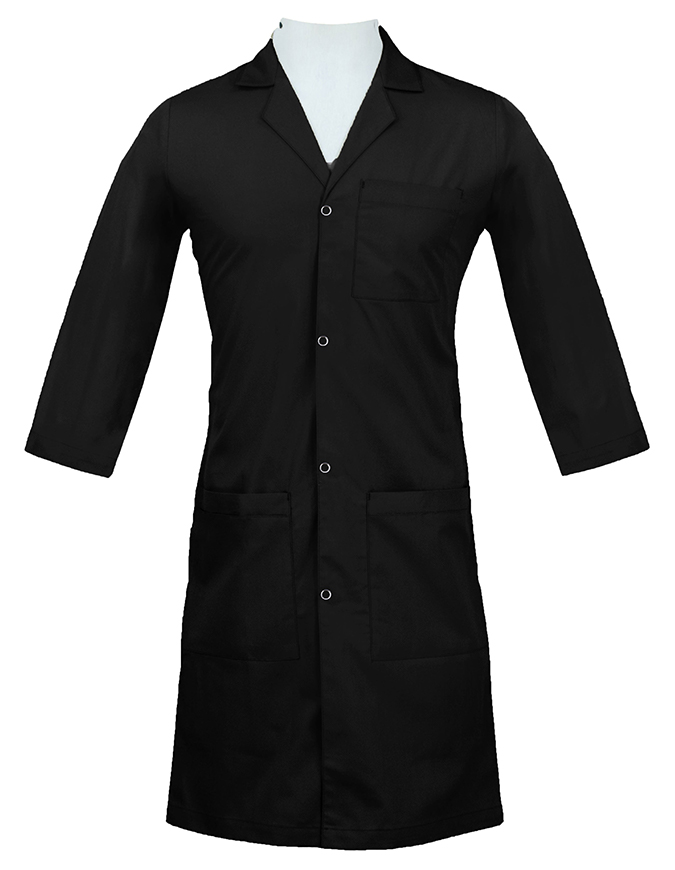 Panda Uniform Unisex Snap Front 40 Inch Three-Quarter Sleeves Imported Lab coat