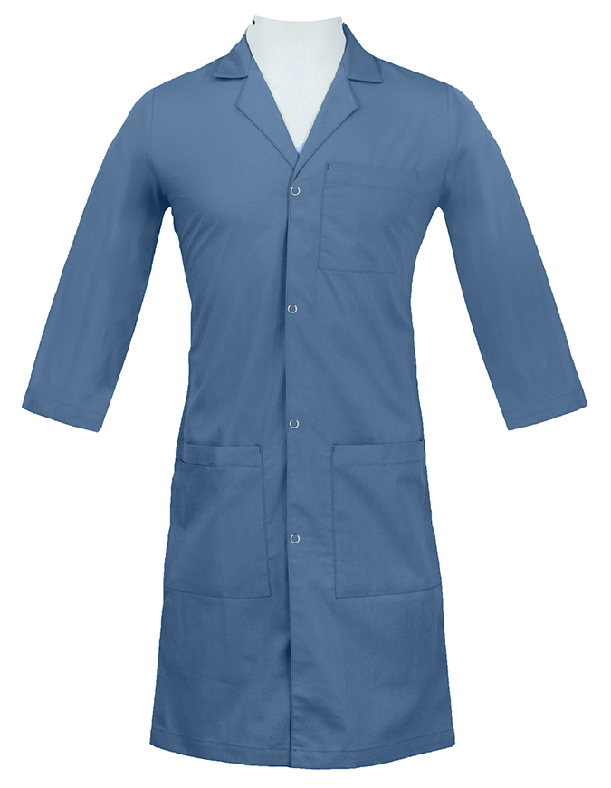 Panda Uniform Unisex Snap Front 40 Inch Three-Quarter Sleeves Imported Lab coat