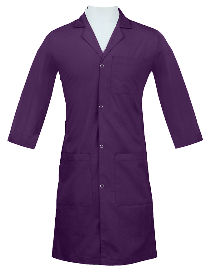 Panda Uniform Unisex Snap Front 40 Inch Three-Quarter Sleeves Imported Lab coat