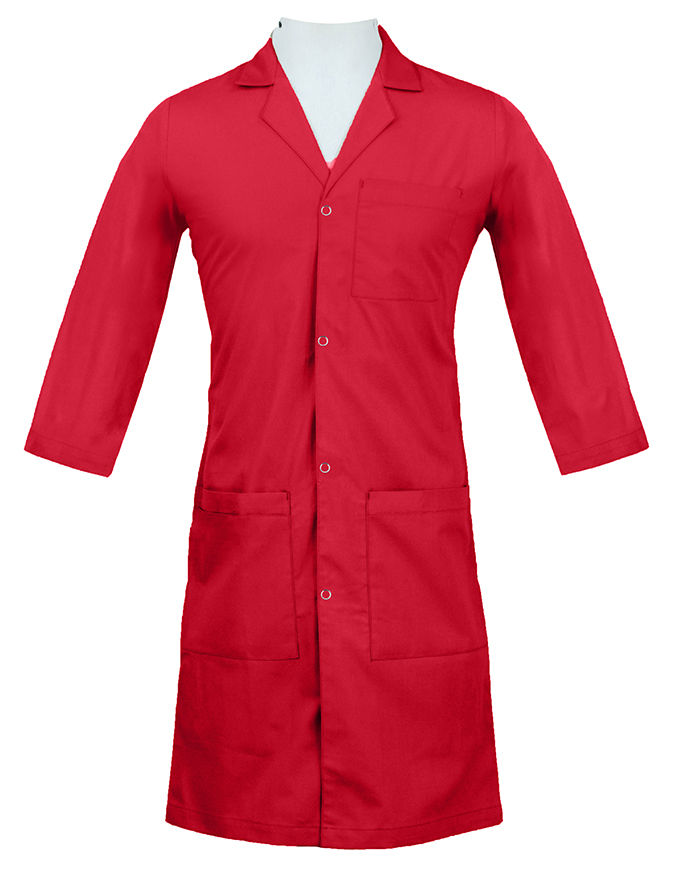 Panda Uniform Unisex Snap Front 40 Inch Three-Quarter Sleeves Imported Lab coat