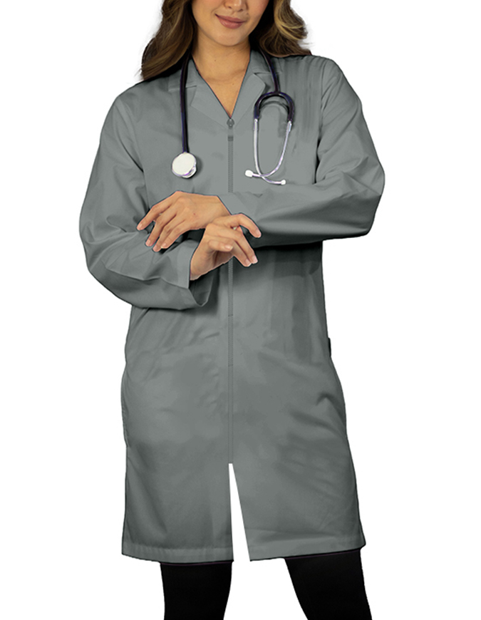 Panda Uniforms Unisex 37 Inches No Pocket Zip Front Lab Coat