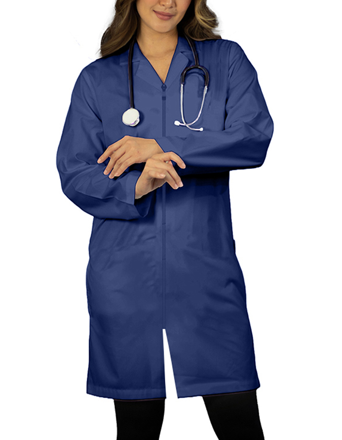 Panda Uniforms Unisex 37 Inches No Pocket Zip Front Lab Coat
