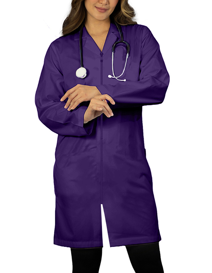 Panda Uniforms Unisex 37 Inches No Pocket Zip Front Lab Coat