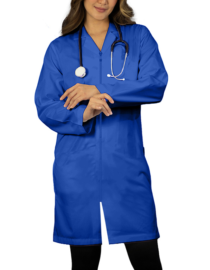 Panda Uniforms Unisex 37 Inches No Pocket Zip Front Lab Coat
