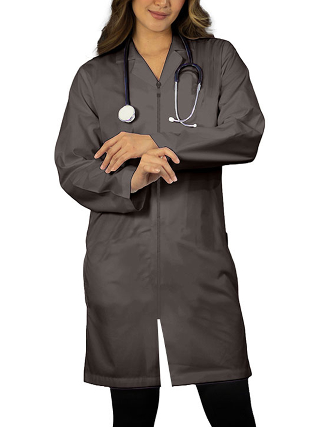 Panda Uniforms Unisex 37 Inches No Pocket Zip Front Lab Coat