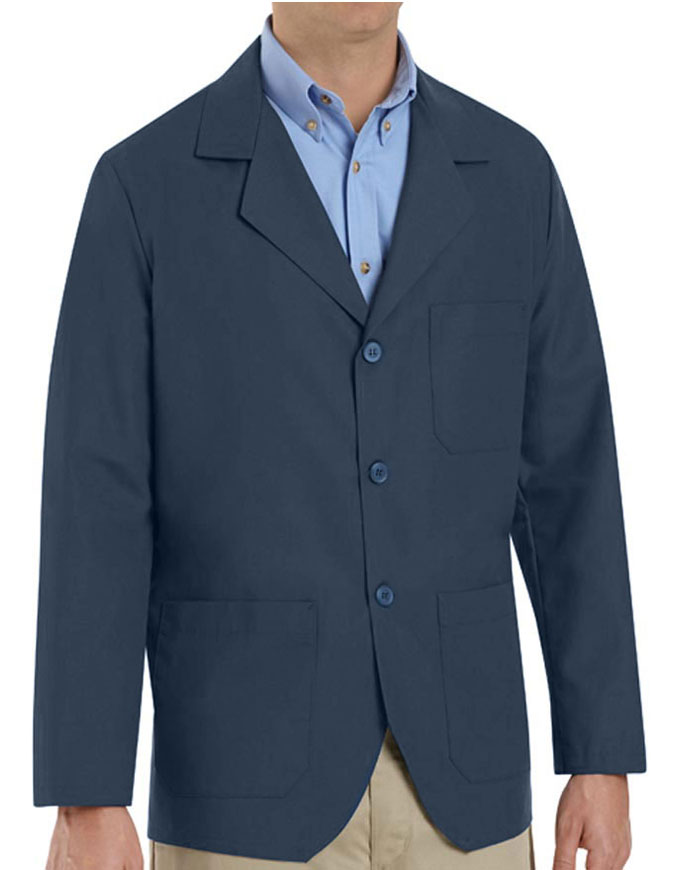 Red Kap Men's Three Pocket 30 Inches Navy Colored Counter Coat