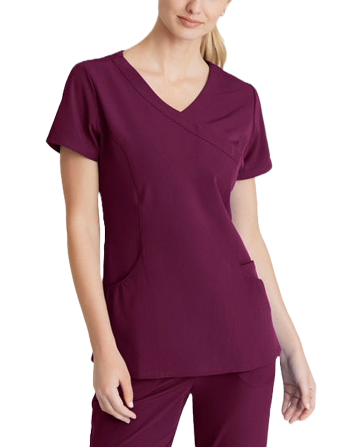 Skechers Women's Shirred Surplice Scrub Top