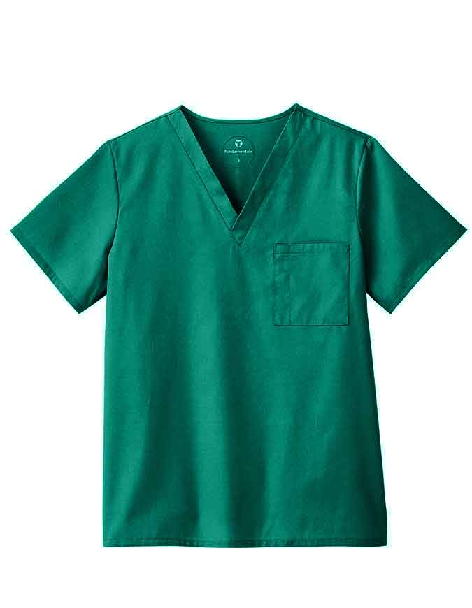 White Swan Fundamentals Unisex One Pocket Basic Scrub Top