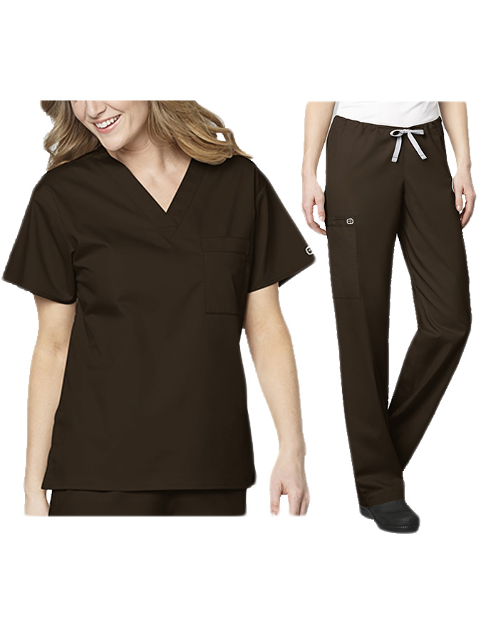 Wink Scrubs Wonderwork Unisex V-Neck Cargo Scrub Set