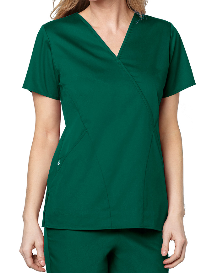 Wink Scrubs Women's Mock Wrap Nursing Scrub Top