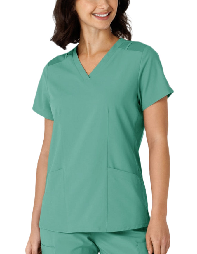 WonderWink W123 Women's Flex-n-Reach Side Panel V-Neck Scrub Top