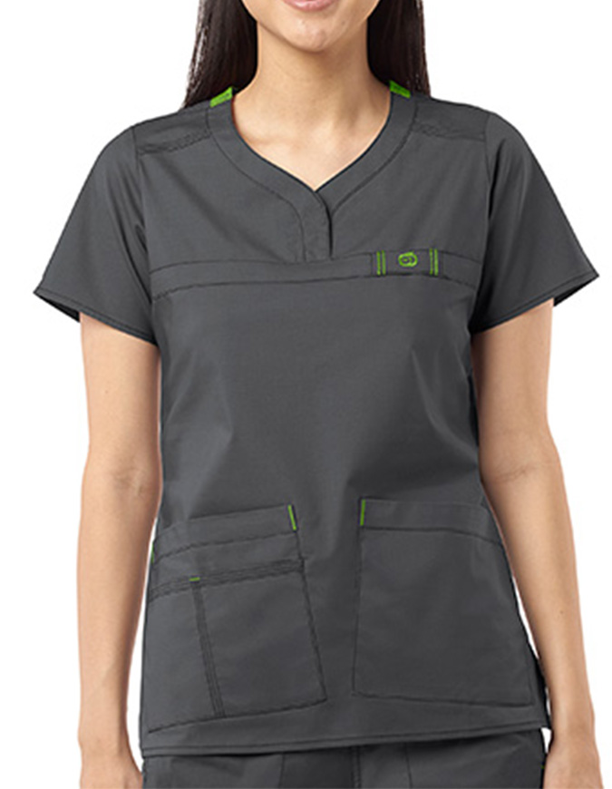 Wink Scrubs Lady Fit Curved Notch-Neck Nursing Scrub Top