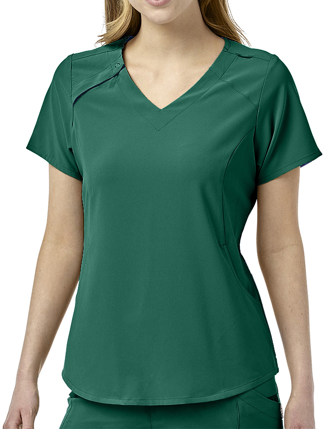 Wonderwink Renew Women's Hidden Zip Scrub Top