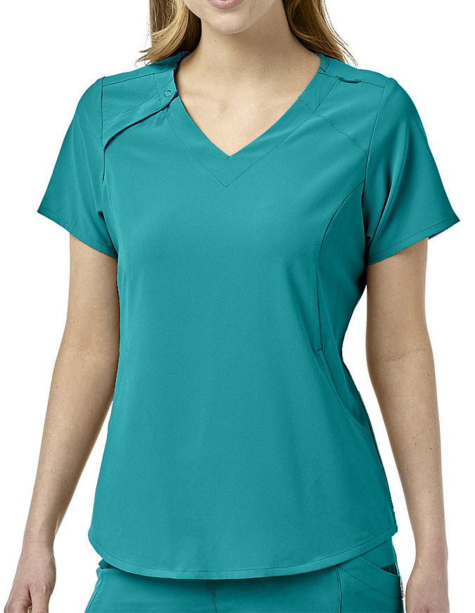 Wonderwink Renew Women's Hidden Zip Scrub Top
