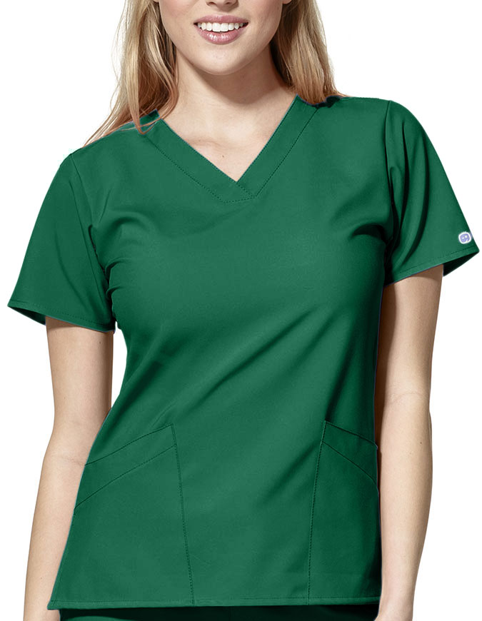 Wonderwink W123 Women's Basic V-Neck Solid Scrub Top