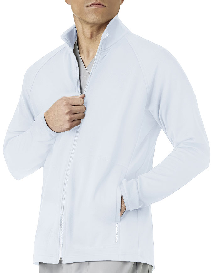WonderWink Men's Fleece Solid Scrub Jacket