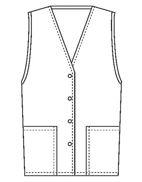 Scrub Vest With Pockets - Cherokee 1602 Vest