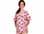 Adar Women V-Neck Nursing Scrub Top in Puppy Blush Print