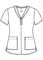Barco NRG Junior Fit Two Pocket Shirred Collar Placket Scrub Top