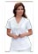 Barco Prima Women Embroidered V-Neck White Nursing Scrub Top