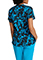 Barco One Women's V-Neck Marble Wave Print Scrub Top