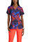 Barco One Women's V-Neck Radiant Prism Print Scrub Top
