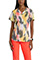 Barco One Women's V-Neck Zebra Brilliance Print Scrub Top