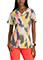 Barco One Women's V-Neck Zebra Brilliance Print Scrub Top