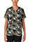 Carhartt Women's Oversized V-Neck Print Scrub Top in Filly Trot Pewter