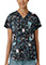 Wink Scrubs Carhartt Women's V-Neck Print Scrub Top in Geo Logo Black