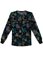 Flexibles Women's Zip Front Knit Panel I Love Lace Printed Scrub Jacket