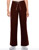 Baby Phat Women Contrast Animal Skin Flare Leg Scrub Pants