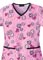 Cherokee Women's Wild About A Cure V-Neck Printed Scrub Topp