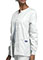 Cherokee Women White Jewel Neck Snap Front Medical Warm Up Jacketp