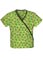 Cherokee HQ Women Mini Mock Wrap Boba Printed Scrub Topp