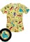 Tooniforms Womens V-Neck Sesame 123 Print Nurses Scrub Top