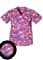 Clearance Sale!Cherokee Studio Mock Wrap Printed Scrub Top