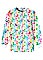 Clearance Sale Butterfly Dots Snap Front Printed Scrub jacket by Cherokeep