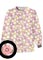 Clearance Sale! Cherokee Women Swirly Flowers Snap Front Medical Warm-Up Jacket
