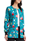 Cherokee Women's Happy Holidogs Print Warm-up Snap Front Jacket