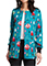 Cherokee Women's Happy Holidogs Print Warm-up Snap Front Jacket