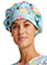Cherokee Unisex Go With The Float Print Bouffant Scrubs Hat