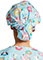 Cherokee Unisex Go With The Float Print Bouffant Scrubs Hat