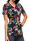 Cherokee Women's Flor-ever And Always Printed Mock Wrap Topp