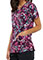 Cherokee Genuine Women's Just Scroll On By Printed V-Neck Topp