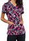 Cherokee Genuine Women's Just Scroll On By Printed V-Neck Top