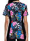 Cherokee Women's Wild About Flowers Print V-Neck Knit Panel Top