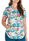 Cherokee Women's Leap Fronds Prints V-Neck Scrub Top