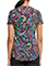 Cherokee Women's Painted Paisley Prints V-Neck Scrub Top