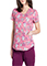 Cherokee Genuine Women's V-Neck Print Top in We Wear Pink